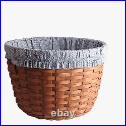 1985 Vintage Longaberger Basket Corn Laundry Apple w Liner Large Round Signd KAC