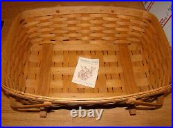 1996 Longaberger Cradle Basket, 18.5 in. Duel Handles, Rocking