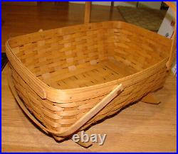 1996 Longaberger Cradle Basket, 18.5 in. Duel Handles, Rocking