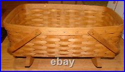 1996 Longaberger Cradle Basket, 18.5 in. Duel Handles, Rocking