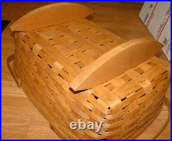 1996 Longaberger Cradle Basket, 18.5 in. Duel Handles, Rocking