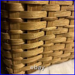 1997 Longaberger Stair Step Basket RARE 1 Handle Rope Edge Signed RM (sibling) 1997 Longaberger Stair Step Basket RARE 1 Handle Rope Edge Signed RM (sibling)