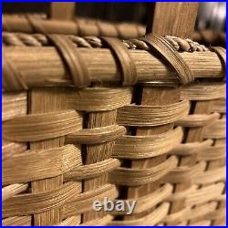 1997 Longaberger Stair Step Basket RARE 1 Handle Rope Edge Signed RM (sibling) 1997 Longaberger Stair Step Basket RARE 1 Handle Rope Edge Signed RM (sibling)