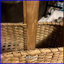 1997 Longaberger Stair Step Basket RARE 1 Handle Rope Edge Signed RM (sibling) 1997 Longaberger Stair Step Basket RARE 1 Handle Rope Edge Signed RM (sibling)