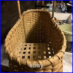 1997 Longaberger Stair Step Basket RARE 1 Handle Rope Edge Signed RM (sibling) 1997 Longaberger Stair Step Basket RARE 1 Handle Rope Edge Signed RM (sibling)