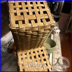 1997 Longaberger Stair Step Basket RARE 1 Handle Rope Edge Signed RM (sibling) 1997 Longaberger Stair Step Basket RARE 1 Handle Rope Edge Signed RM (sibling)
