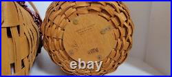 1998-2001 LOT of 6 VINTAGE LONGABERGER Baskets with Liners/Protectors