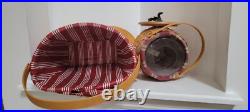1998-2001 LOT of 6 VINTAGE LONGABERGER Baskets with Liners/Protectors