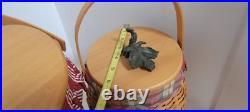 1998-2001 LOT of 6 VINTAGE LONGABERGER Baskets with Liners/Protectors