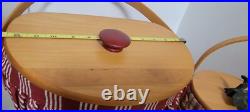 1998-2001 LOT of 6 VINTAGE LONGABERGER Baskets with Liners/Protectors