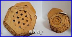1998-2001 LOT of 6 VINTAGE LONGABERGER Baskets with Liners/Protectors