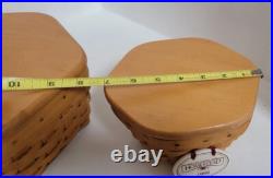 1998-2001 LOT of 6 VINTAGE LONGABERGER Baskets with Liners/Protectors