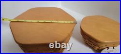 1998-2001 LOT of 6 VINTAGE LONGABERGER Baskets with Liners/Protectors
