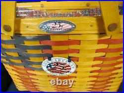 1998 Collectors Club Patriotic Flag Longaberger Baskets Set of 2