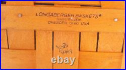 1998 Longaberger 2-Pie Basket with HP Apple Pie Lid by K. S. Lanam Complete Set