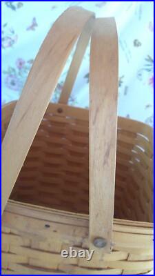 1998 Longaberger 2-Pie Basket with HP Apple Pie Lid by K. S. Lanam Complete Set