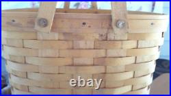 1998 Longaberger 2-Pie Basket with HP Apple Pie Lid by K. S. Lanam Complete Set