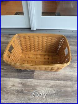 1998 Longaberger Laundry Basket Large 24 x 17 x 9.5 With Handles