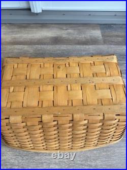 1998 Longaberger Laundry Basket Large 24 x 17 x 9.5 With Handles 1998 Longaberger Laundry Basket Large 24 x 17 x 9.5 With Handles