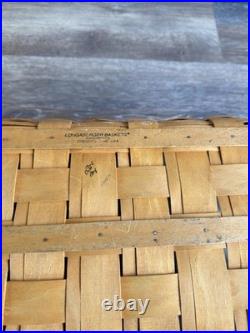 1998 Longaberger Laundry Basket Large 24 x 17 x 9.5 With Handles