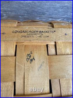 1998 Longaberger Laundry Basket Large 24 x 17 x 9.5 With Handles