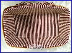 1998 Longaberger Red Gourmet Medium Gathering Basket LID Protector & Liner Set