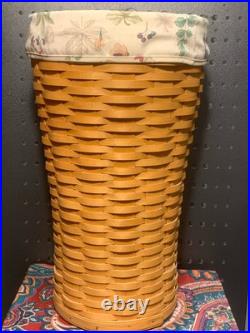 1999 Longaberger Large Laundry Basket with Cloth Liner & Plastic Protector VTG 1999 Longaberger Large Laundry Basket with Cloth Liner & Plastic Protector VTG