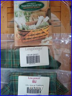 1999 Longaberger Traditions Generosity Woven Basket With Protectors Lid Liner