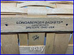 1999 Longaberger Wrought Iron 2 Tier Paper Stand w lid/protectors/liners