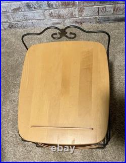 1999 Longaberger Wrought Iron 2-basket Desk Organizer With 1 Lid & 2 Protectors 1999 Longaberger Wrought Iron 2-basket Desk Organizer With 1 Lid & 2 Protectors