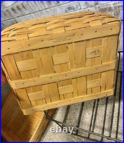 1999 Longaberger Wrought Iron 2-basket Desk Organizer With 1 Lid & 2 Protectors 1999 Longaberger Wrought Iron 2-basket Desk Organizer With 1 Lid & 2 Protectors