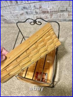1999 Longaberger Wrought Iron 2-basket Desk Organizer With 1 Lid & 2 Protectors 1999 Longaberger Wrought Iron 2-basket Desk Organizer With 1 Lid & 2 Protectors