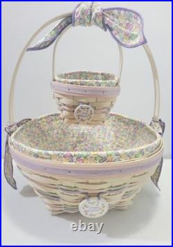 2000 Longaberger Century Celebration White Easter Basket 11-Pc Set 2000 Longaberger Century Celebration White Easter Basket 11-Pc Set