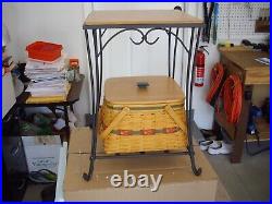 2000 Longaberger Hostess Holiday Basket Set with Wrought Iron Side Table