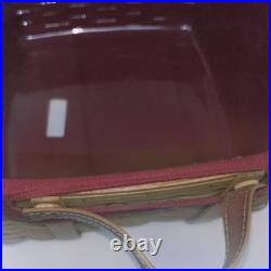 2000 Longaberger Wash Day Basket Combo Leather Handles Fabric & Plastic Liner