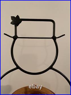 2000 Longaberger Wrought Iron Snowman Stand withFrosty Baskets, Liners, Protectors