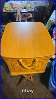 2000 (SED) Longaberger Hostess personal File Basket With Lid and Handles