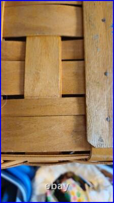 2000 (SED) Longaberger Hostess personal File Basket With Lid and Handles