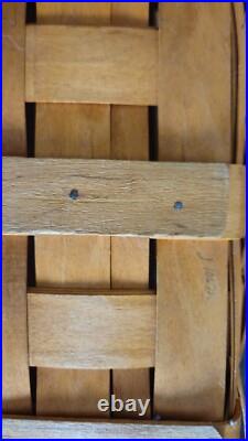2000 (SED) Longaberger Hostess personal File Basket With Lid and Handles