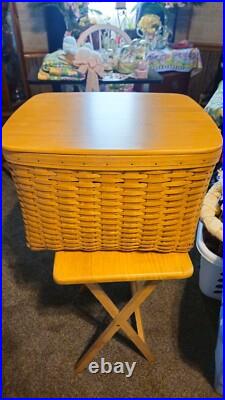 2000 (SED) Longaberger Hostess personal File Basket With Lid and Handles