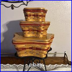 2001 Christmas Collection Red Shining Star Trio And Wrought Iron Stand