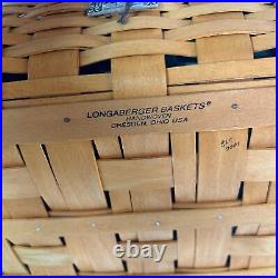 2001 Longaberger Checkers Game Checkerboard Large Woven Basket