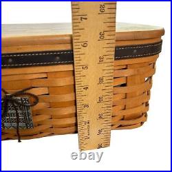 2001 Longaberger Checkers Game Checkerboard Large Woven Basket