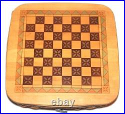 2001 Longaberger Checkers Game Checkerboard Large Woven Basket 31-pc Set