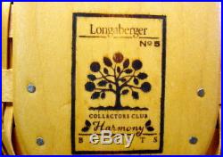 2001 Longaberger Collectors Club Harmony Baskets Set Of 5