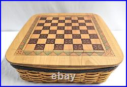 2001 Longaberger Father's Day Checkerboard Basket Minty Liner Protector Checkers