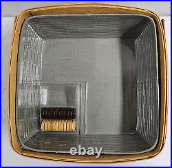 2001 Longaberger Father's Day Checkerboard Basket Minty Liner Protector Checkers