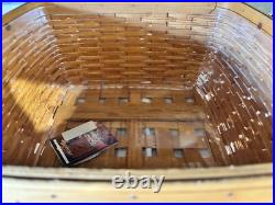 2001 Longaberger Small Wash Day Basket Protector Leather Handles 2001 Longaberger Small Wash Day Basket Protector Leather Handles