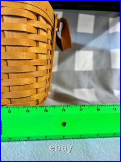 2001 Longaberger Small Wash Day Basket Protector Leather Handles 2001 Longaberger Small Wash Day Basket Protector Leather Handles