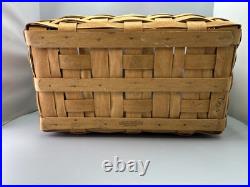 2001 Longaberger Warm Brown Newspaper Magazine Basket Plastic Protector Handles 2001 Longaberger Warm Brown Newspaper Magazine Basket Plastic Protector Handles